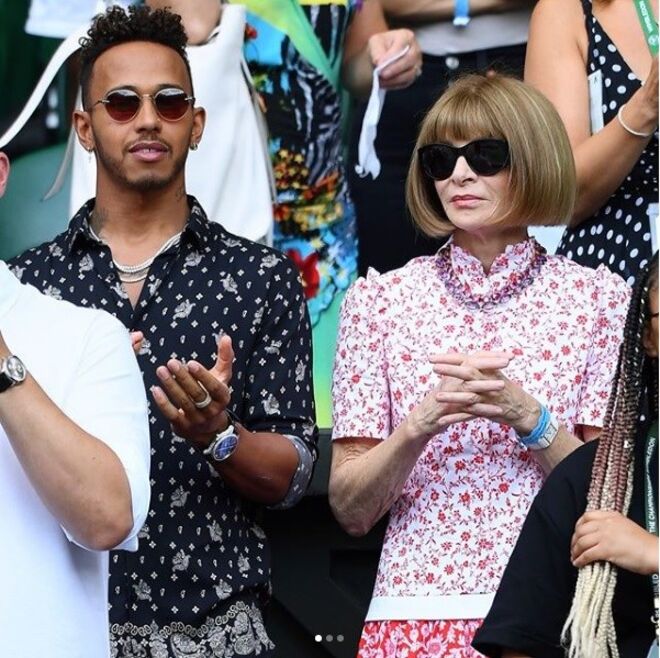 Lewis Hamilton e Anna Wintour