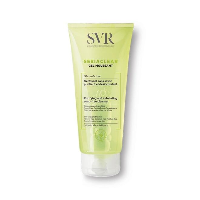 Gel de limpeza Sebiaclear com efeito purificante e desincrustante, €17,20, Laboratórios SVR