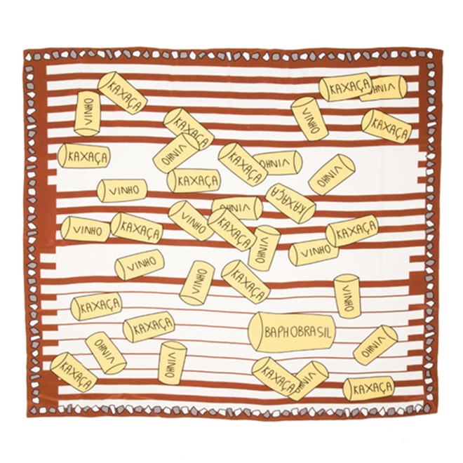 Lenço em seda, €90, Bapho Brasil