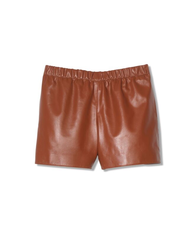 Calções em pele, €650, Longchamp