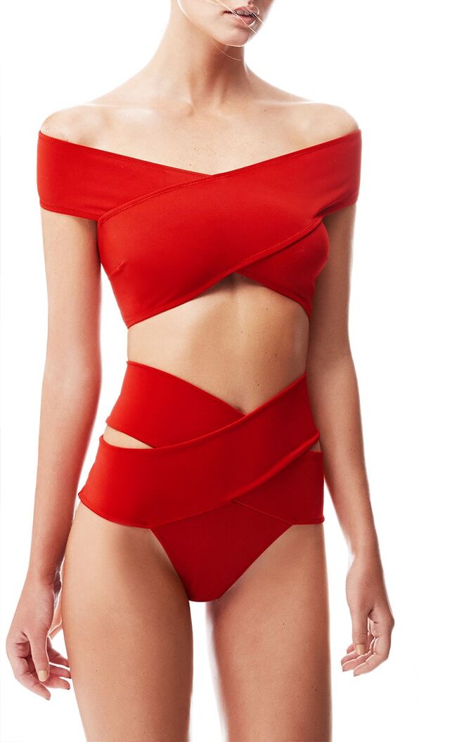 Biquíni vermelho Lucette, €298,58, OYE Swimwear, shopbop.com