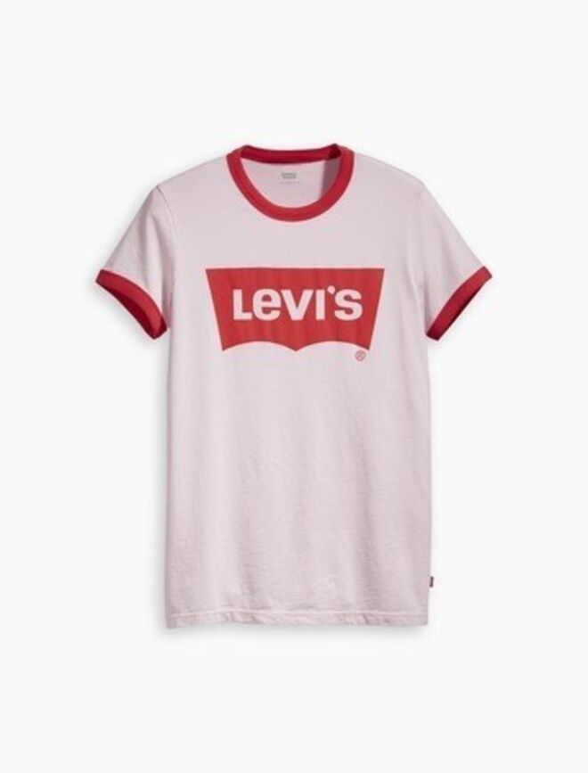 T-shirt rosa e vermelha, €23, antes €29,90, Levi’s