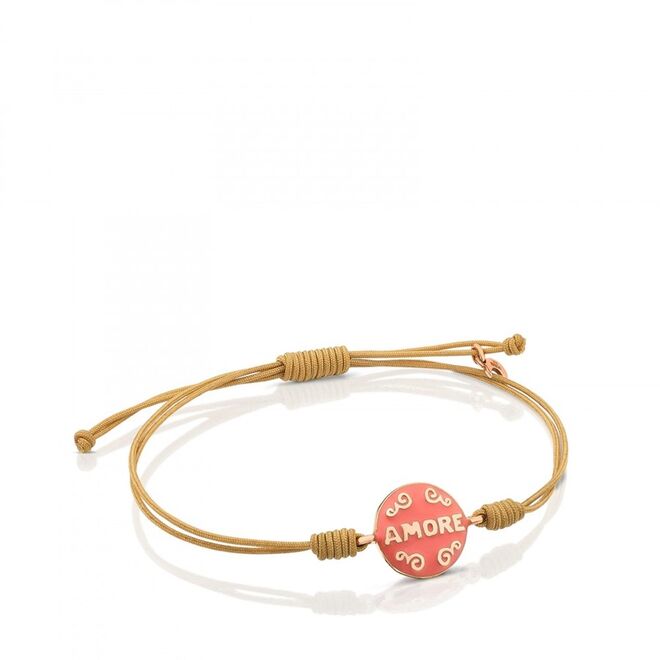 Pulseira em prata vermeil com esmalte rosa, €75, Tous