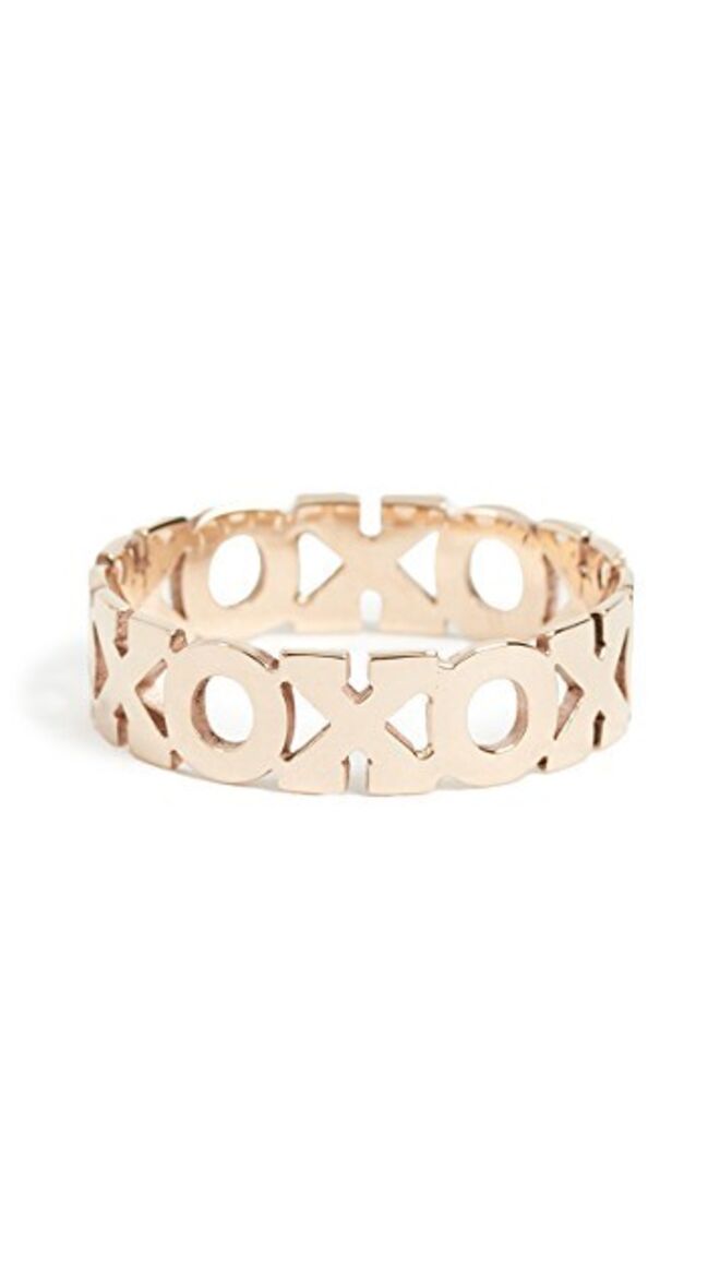 Anel em ouro 14k XO Eternity, €469,20, Zoe Chicco, shopbop.com