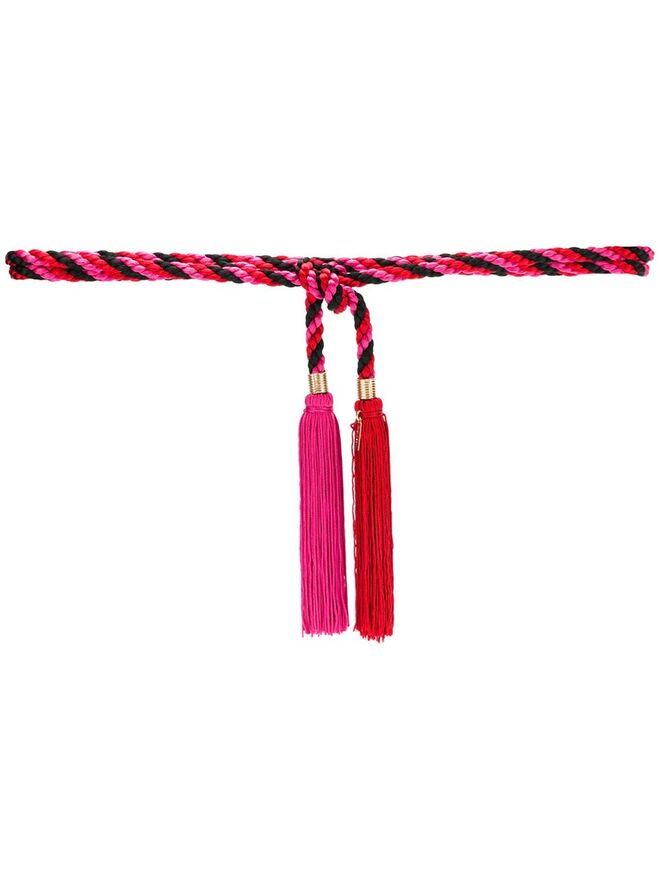Cinto bicolor em corda, €111, antes €145, Philosophy di Lorenzo Serafini, farfetch.com