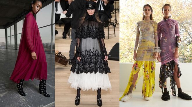 Amplo ou justo? (Giambattista Valli, Chanel, Preen by Thornton Bregazzi)