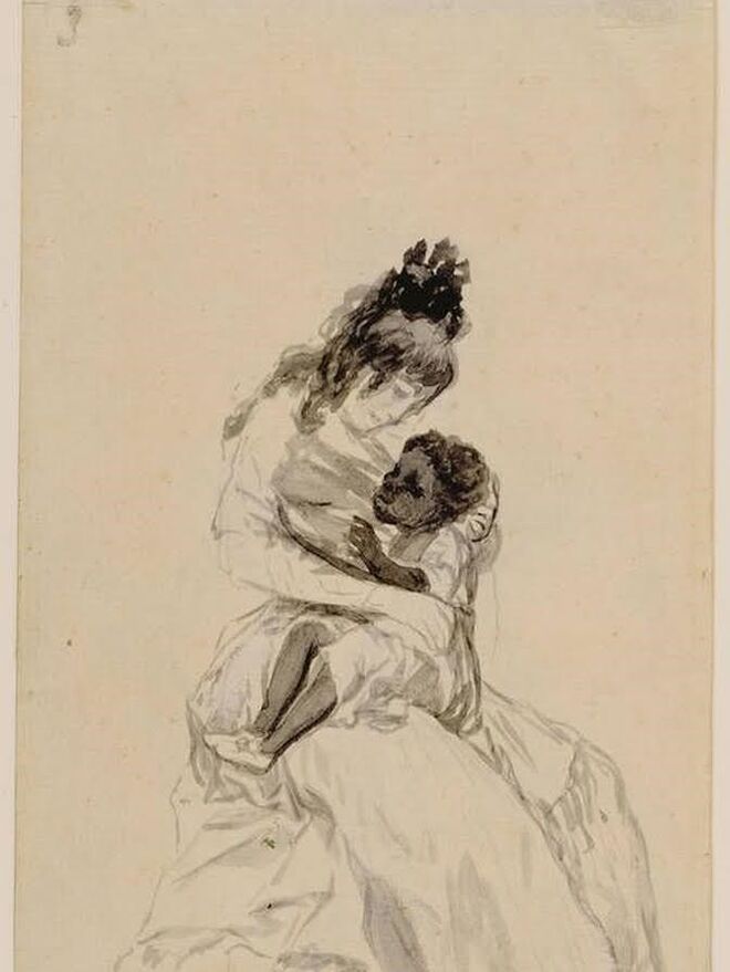 Cayetana e a filha, de Goya.