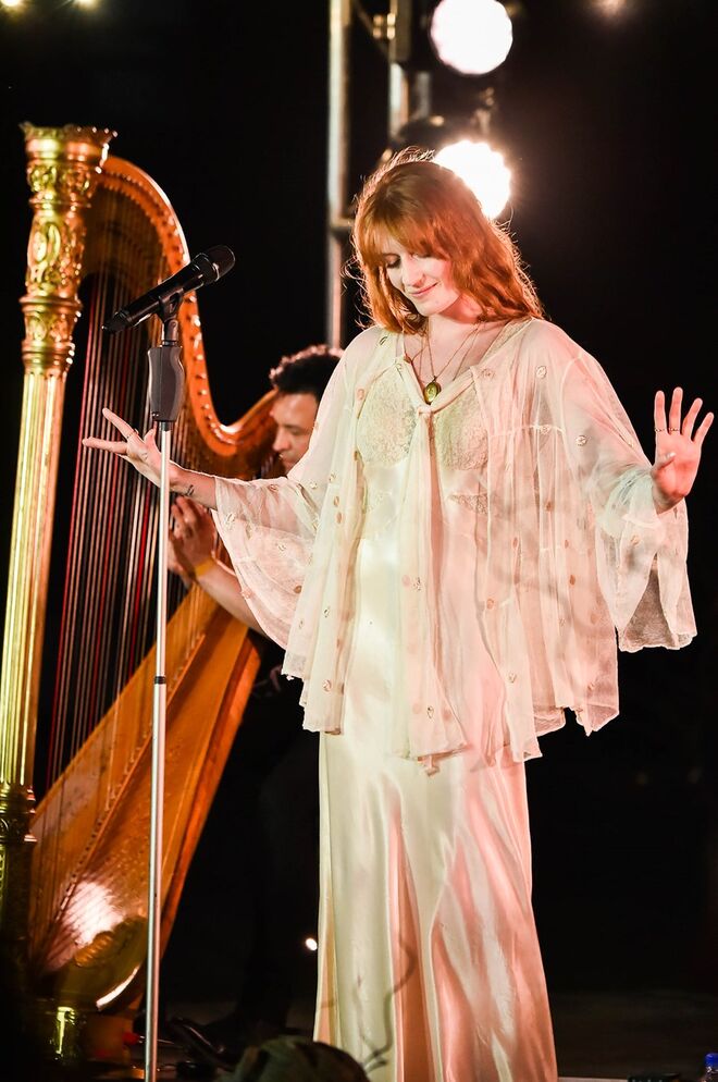 Florence no evento Spotify Premium a 24 de junho de 2018, em Brooklyn, Nova Iorque
