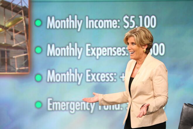 2008. Suze Orman dá conselhos sobre finanças no The Oprah Winfrey Show.