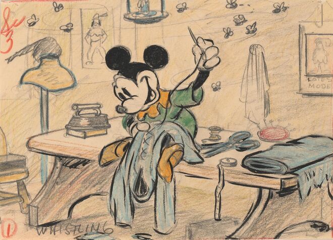 Esboço de 1938. Disney. A arte de contar histórias, no Caixa Fórum, em Madrid.