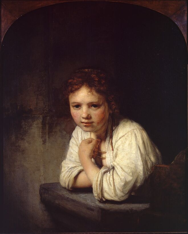 Girl at a Window, de Rembrand, 1645. Rembrandt, Britain’s Discovery of the Master.