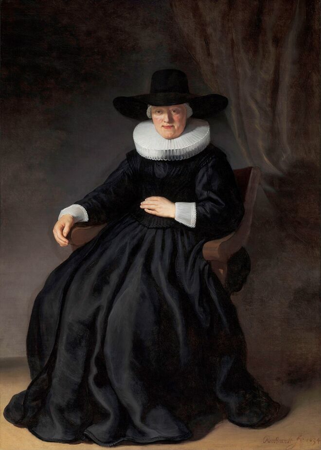 Maria Bockenolle (Wife of Johannes Elison), de Rembrand, 1634. Rembrandt, Britain’s Discovery of the Master.