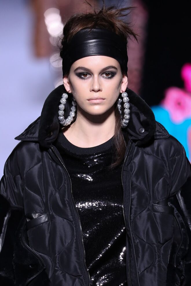 Kaia no desfile da Tom Ford outono-inverno 2018/2019