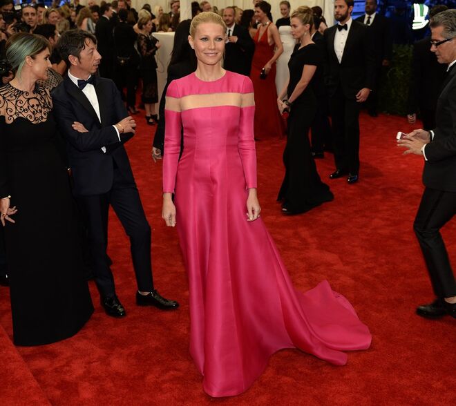 Gwineth Paltrow na Gala do Costume Institute do Metropolitan Museum de Nova Iorque, em 2013. 