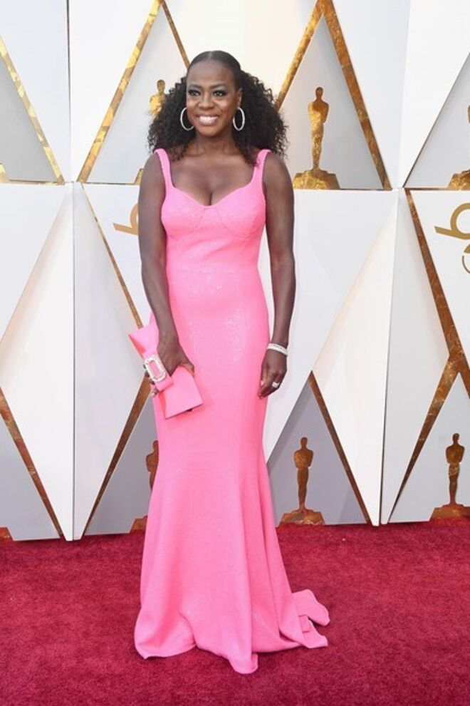 Viola Davis com vestido Michael Kors, nos Óscares de 2018.