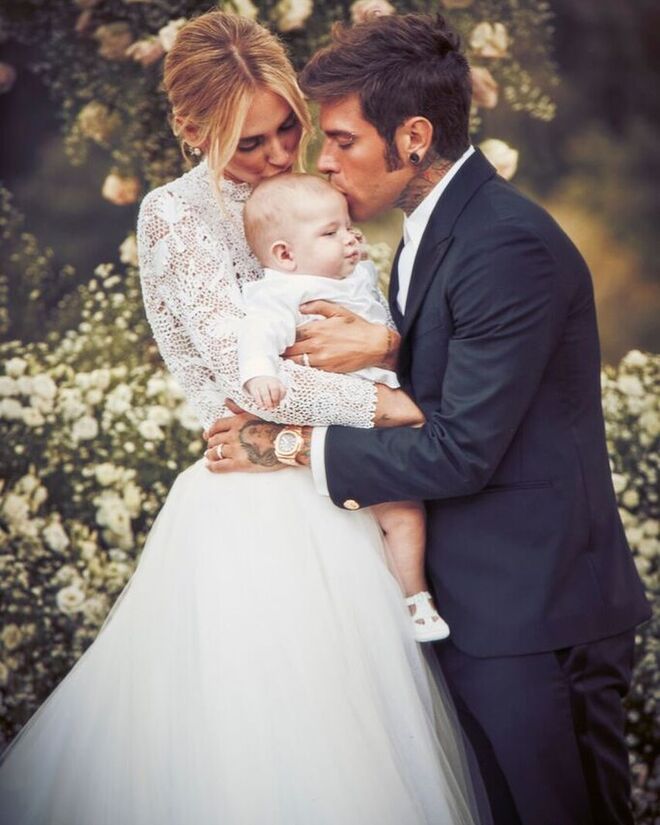 Chiara e Fedez com Leone