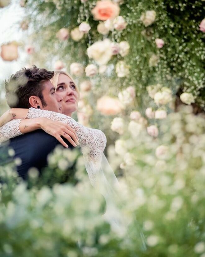 Os noivos emocionados