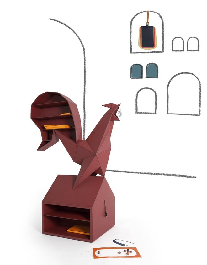 Galo, peça do atelier Petit h da Hermès.