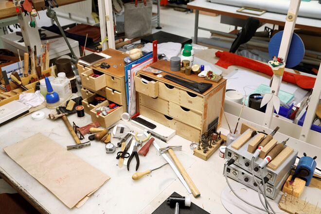 O interior do atelier Petit h, em Paris.