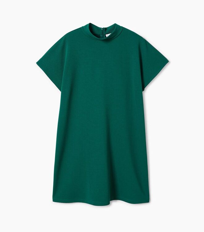 Vestido malha canelada, €25,99, Mango