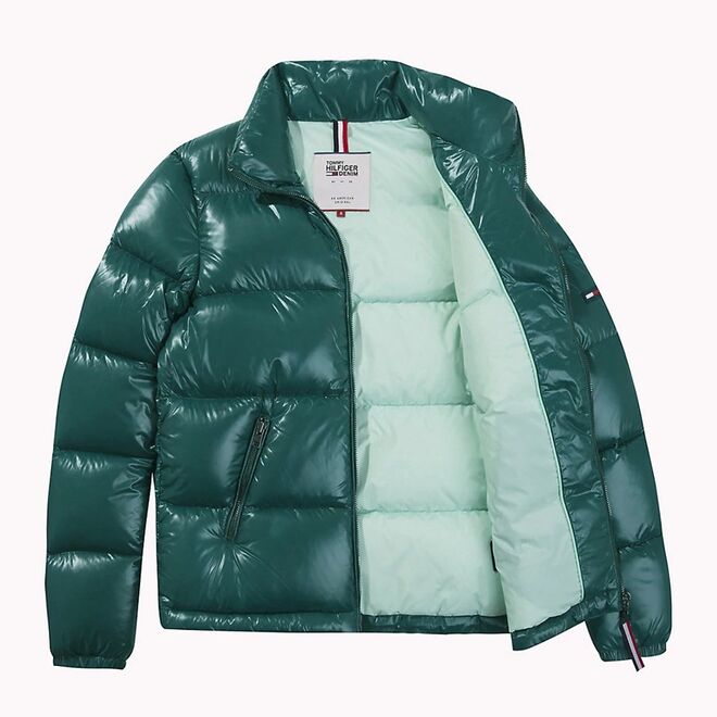 Tommy Jeans Nylon Down Jacket no tom Sea Moss, agora €104, Tommy Hilfiger
