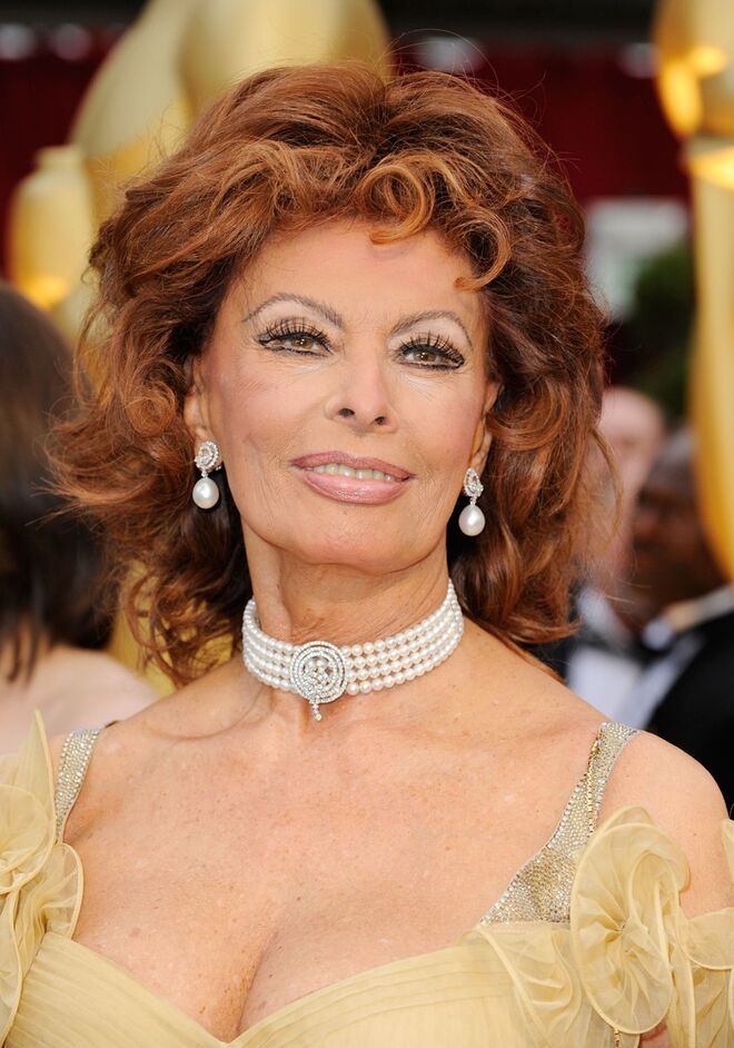 Sophia Loren na cerimónia do Óscar, em 2009