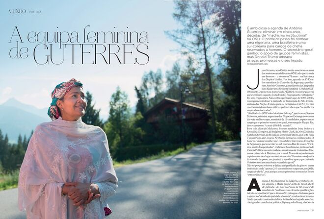 A equipa feminina de Guterres. As mulheres que acompanham António Guterres no comando da ONU. Março, 2007. Por Margarida Santos Lopes.