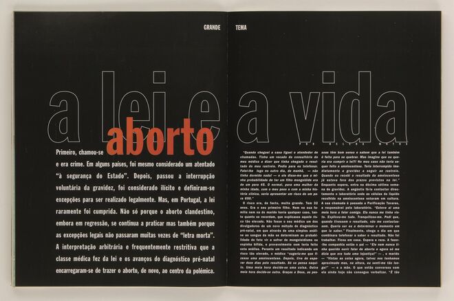 A lei da vida – aborto. Um tema tabu. Uma abordagem séria e pioneira. 1997. Por Helena Matos.
