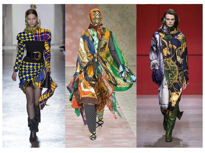 L - LENÇOS (Versace; Richard Quinn; Salvatore Ferragamo)