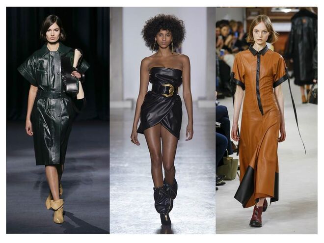 D - DRESS IN LEATHER (Givenchy; Versace; Loewe)