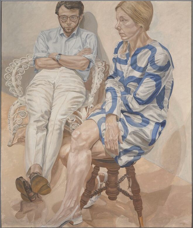 Portrait of Linda Nochlin and Richard Pommer, Philip Pearlstein, 1968. Exposição Half the Picture: A Feminist Look at the Collection, Brooklyn (Nova Iorque).