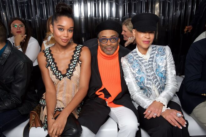 Laura Harrier, Spike Lee e Tonya Lewis Lee