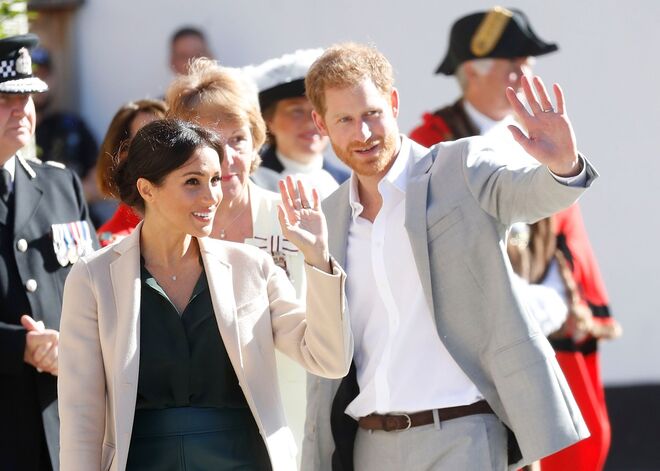 Meghan e Harry na visita oficial a Sussex