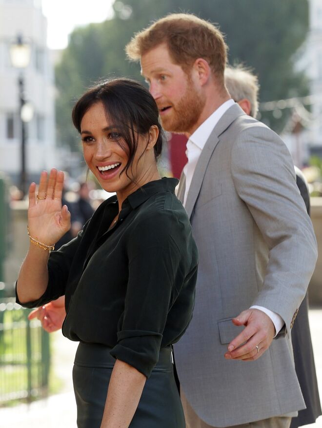 Meghan e Harry no Pavilion Building, em Brighton
