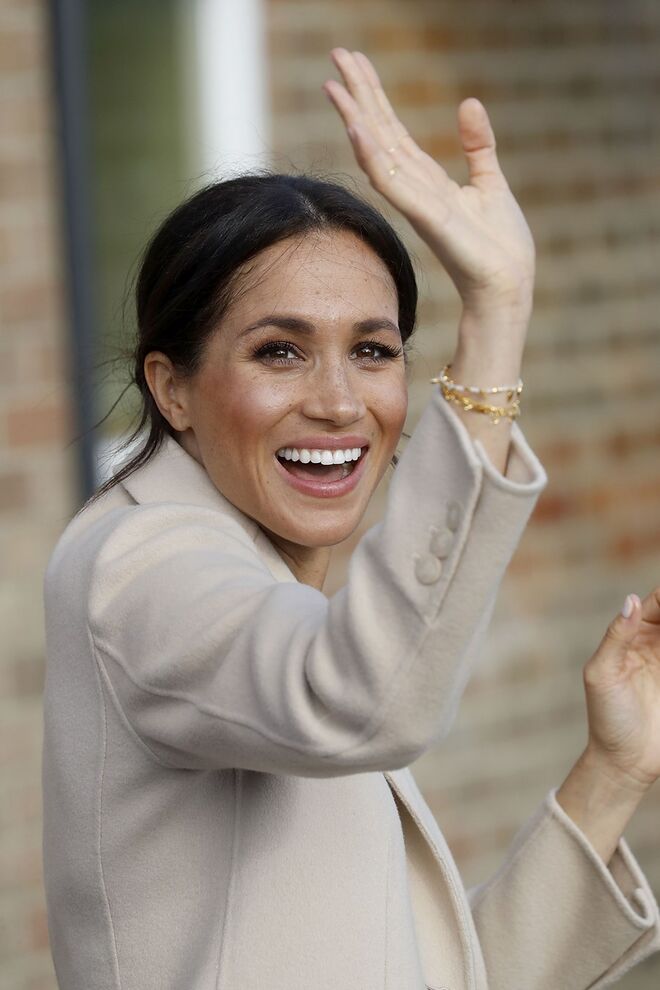 Meghan Markle na visita oficial ao Joff Youth Centre, em Sussex