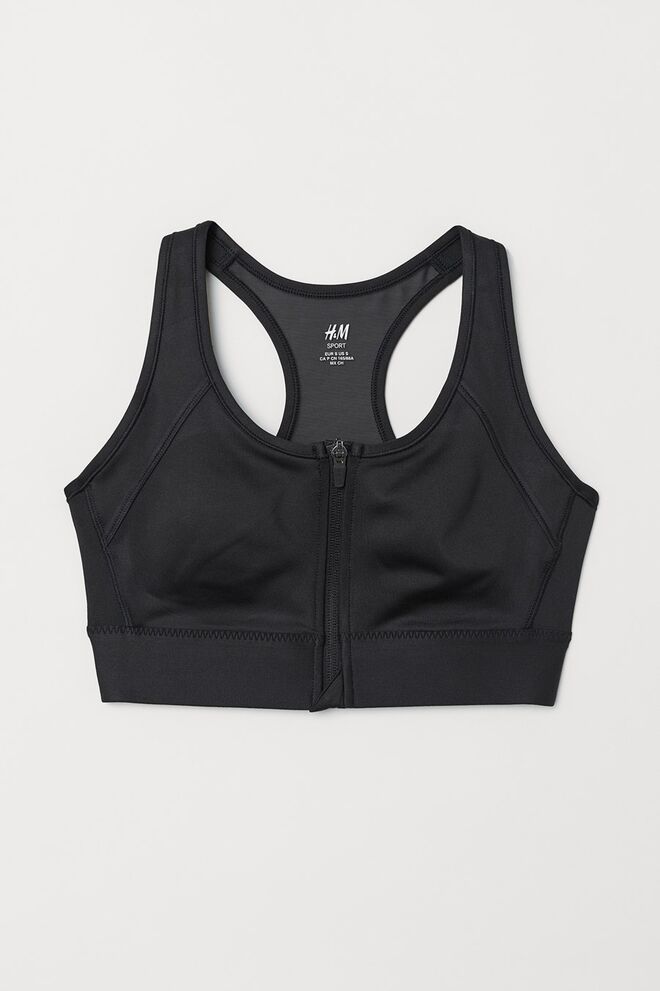 Sutiã de desporto com fecho frontal, €29.99, Close To My Heart, H&M