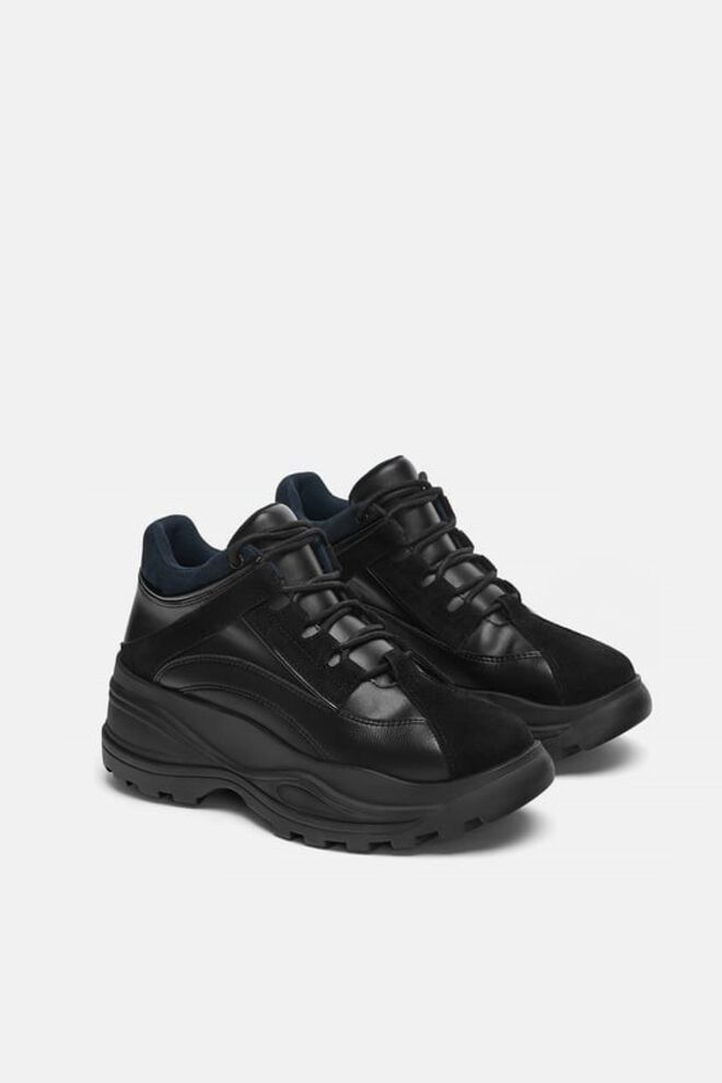 Ténis combinado abotinado, €49.95, ZARA