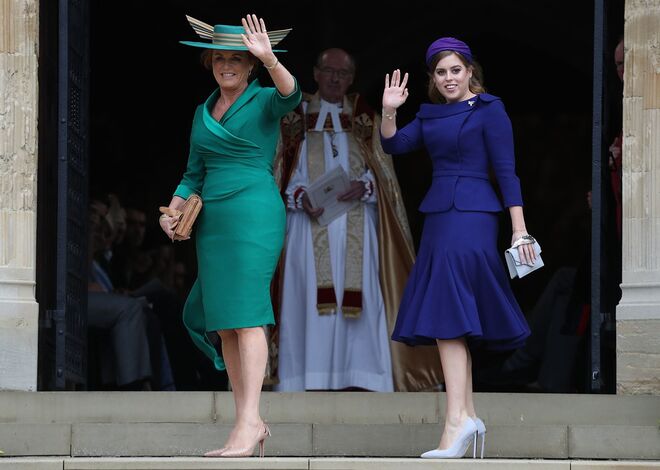 Sarah Ferguson, a Duquesa de York, e a princesa Beatrice
