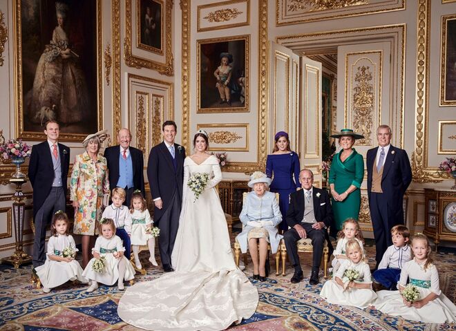 O retrato oficial do casamento da princesa Eugenie com Jack Brooksbank 