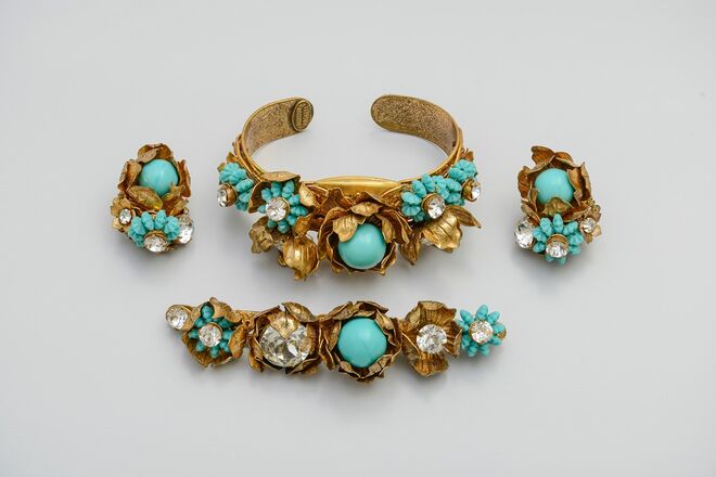 Joias Miriam Haskell, 1940/50. Exposição Bijoux-Bijoux! Costume Jewellery from Chanel to Dior. 