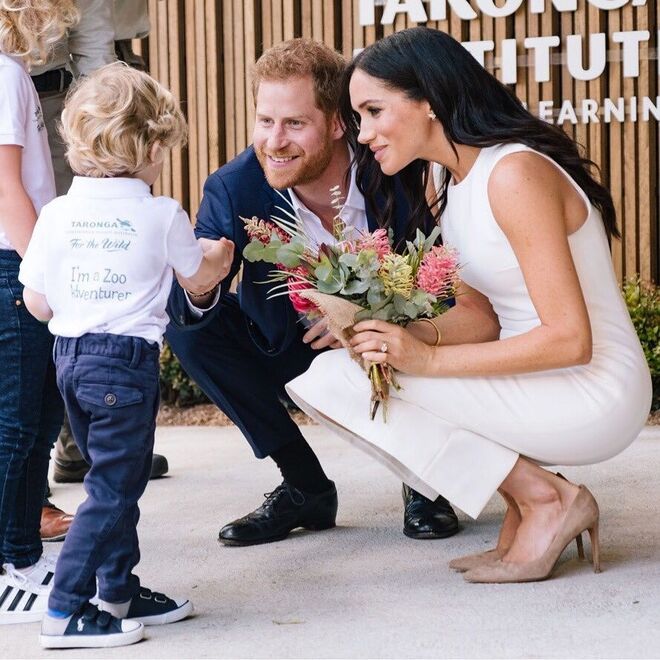 Meghan Markle e Príncipe Harry no Jardim Zoológico de Taronga;