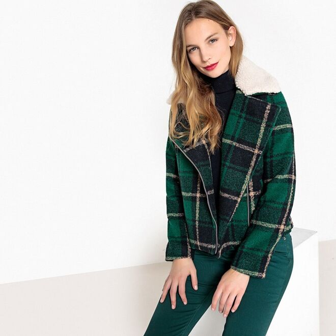 Blusão com mistura de lã, €44,99, La Redoute