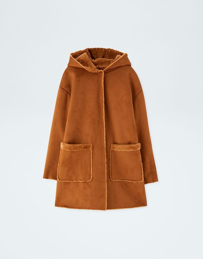 Sobretudo com capuz, 49,99, Pull & Bear, exclusivo online