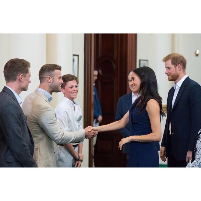 A receção ao Duque e à Duquesa de Sussex, em Melbourne;