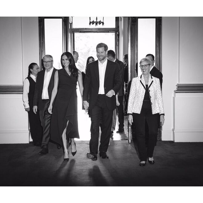 A receção ao Duque e à Duquesa de Sussex, em Melbourne;