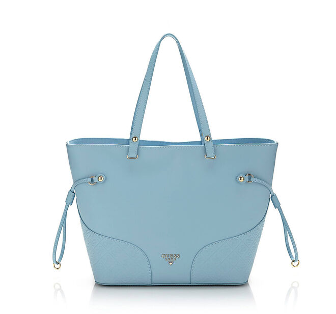 Mala Sky Side Strap Leather Shopper, agora €143, Guess 