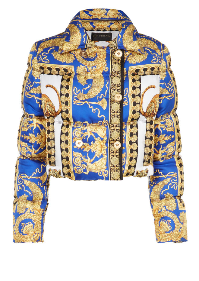 Signature Pillow Talk Puffer Jacket, €2580, Versace