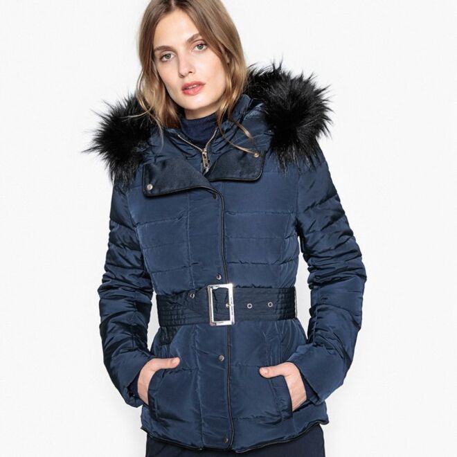 Blusão de penas comprido, €125, La Redoute 