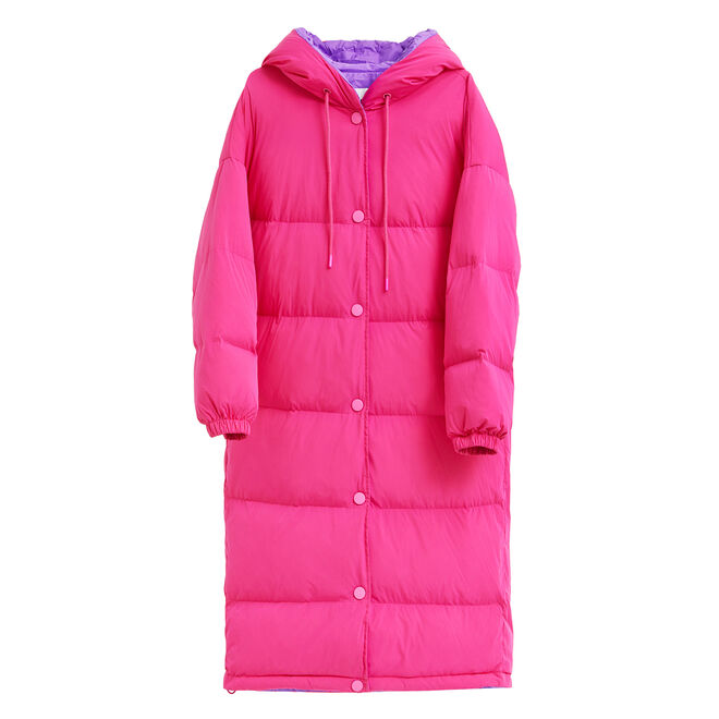 Oversize Fuchsia Down Coat, €375, Bimba y Lola