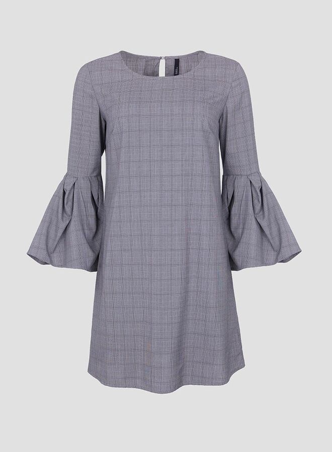 Vestido Xadrez Manga Alargada, €29,99 , Tiffosi